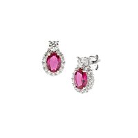 Pendientes Amen Mujer Madame in Plata Zircone EMADBBRZ